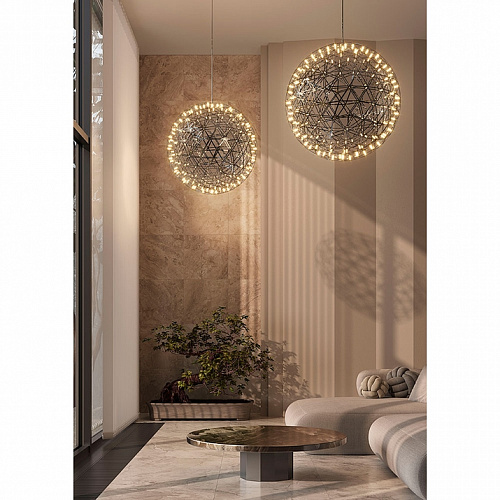 Подвесной светодиодный светильник Divinare 1030/02 SP-92, 40W, 3000К, диаметр 60 см, хром