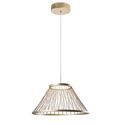Подвес 60*40-150 см, 6*LED, 16W, 4000K, Favourite Fibra 4634-6P, золотой матовый