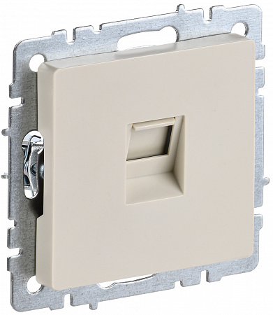 Розетка компьютерная RJ45 кат.5E бежевый BRITE BR-K10-1-K10 IEK