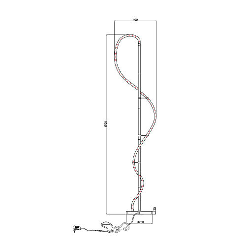 Светодиодный напольный светильник 30W 3000K A2850PN-35BK чёрный Klimt Arte Lamp