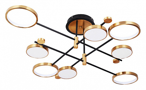 Люстра 80W 3000K-6400K Arte Lamp HOLLY A1364PL-8PB медь/черный
