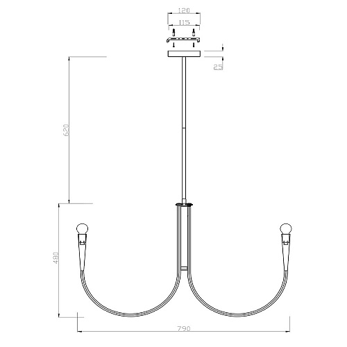 Подвесной светильник Freya Branches E14 FR5253PL-08BS