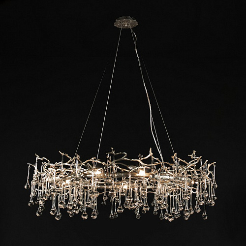 Люстра *100 см, 10*G9*W, Loft It 10068/1000 SG Bijout, Золото с серебром