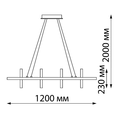 Светильник диммируемый, пульт ДУ 120*31*200 см, LED 175 W, 4000К Белый Novotech Over 359184 IP20