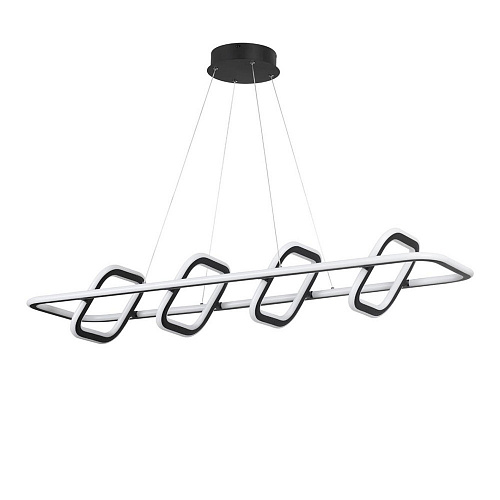 Светильник диммируемый, пульт ДУ 120*31*200 см, LED 175 W, 4000К Черный Novotech Over 359185 IP20