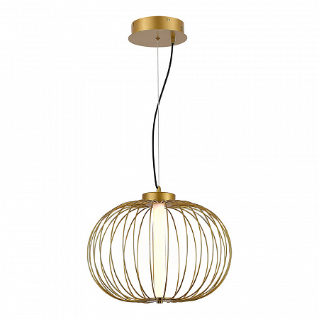 Светильник подвесной LED 1*10W 3000K SL6124.203.01 золотистый Slice ST-Luce