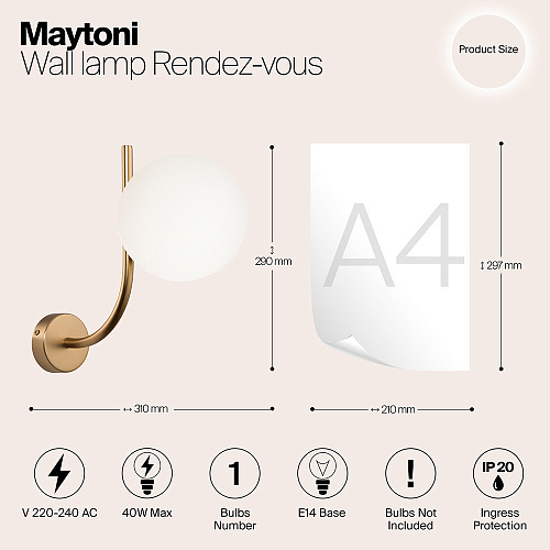 Бра Maytoni Rendez-vous MOD109WL-01BS