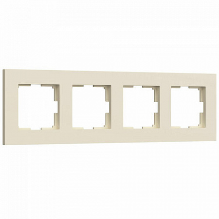 Рамка на 4 поста Slab (айвори матовый) W0042962