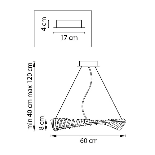 Люстра подвесная Lightstar Vidare LED 3000K 40W 699083