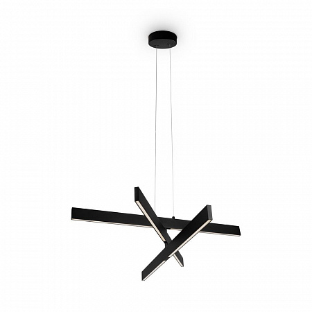 Подвесной светильник 1,5*80 см, LED 3 48W, 4000К, Черный Maytoni Origami MOD163PL-L38B4K