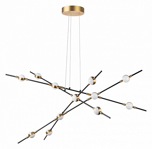 Люстра подвесная Lightstar Bergamo 745247, 60W LED, 4000K, черный