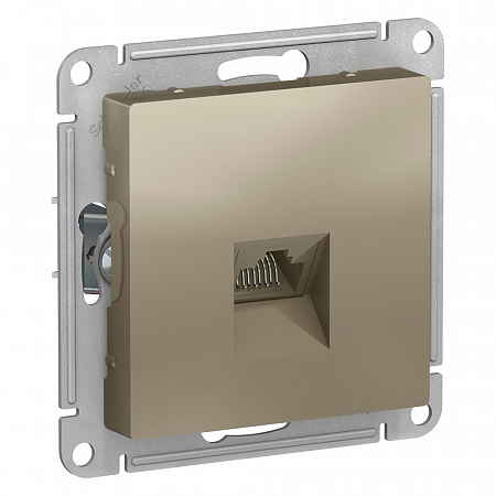 Розетка компьютерная RJ45 шампань AtlasDesign ATN000583