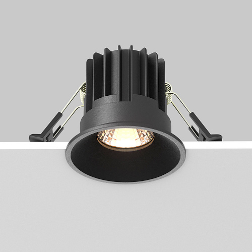 Встраиваемый светильник 7W 3000K 60° Maytoni Round DL058-7W3K-B