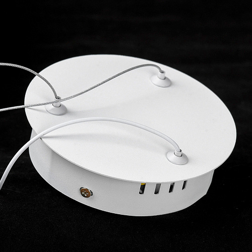Подвесной светильник 50*35-160 см, 1*LED, 60W, 3000K, Lussole Crook LSP-7363, белый
