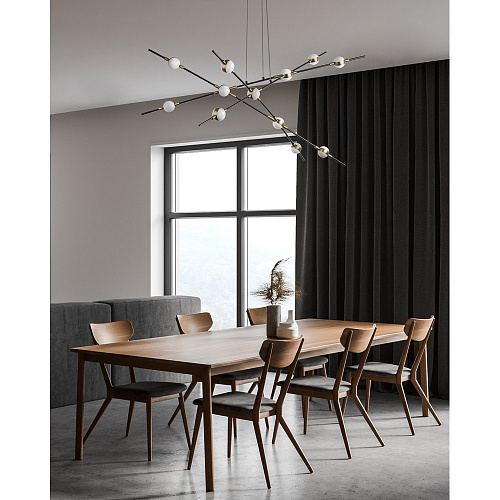 Люстра подвесная Lightstar Bergamo 745247, 60W LED, 4000K, черный