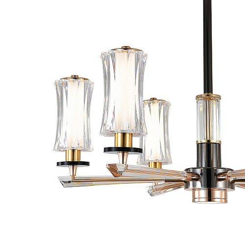 Люстра на штанге 65*65*75 см, LED, 60W, 3000К-6000K, Indigo GRANDIOSO V000185L черный, 13038/6R Black