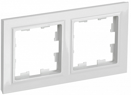 Рамка 2 поста белый BRITE BR-M22-K01 IEK
