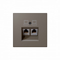 Jasmart FD Матовый тауп (soft touch) Розетка RJ45 2-ая