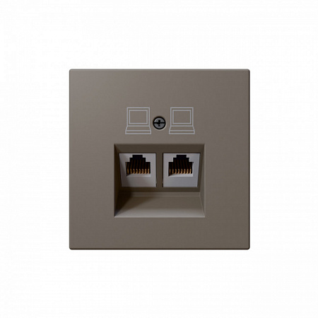 Jasmart FD Матовый тауп (soft touch) Розетка RJ45 2-ая