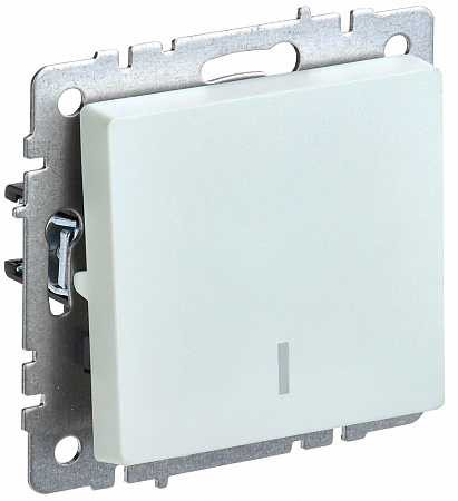Проходной выключатель 1 клавишный с индикацией жемчуг IEK BRITE BR-V12-1-10-K36