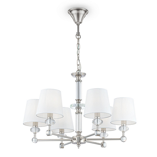 Люстра Maytoni Classic Neoclassic Riverside MOD018PL-06CH никель, диаметр 66 см