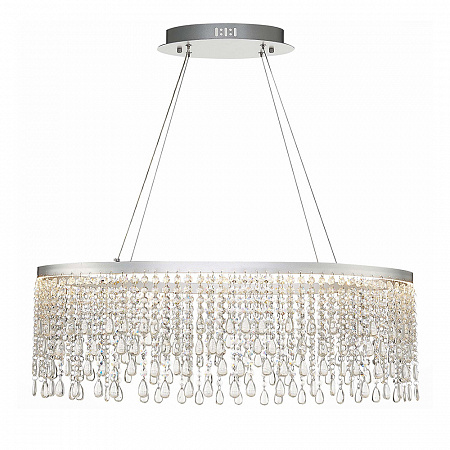 Люстра подвесная LED 37W 3000K/4000K/6000K SL6201.103.37 серебро Vega ST-Luce