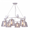 Люстра с птичками Arte Lamp PASSERO A4289LM-6WH, белый, диаметр 83 см