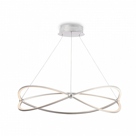 Подвесной светодиодный светильник Maytoni Weave MOD062PL-L56CH3K, 56W LED, 3000K, диаметр 80 см, никель