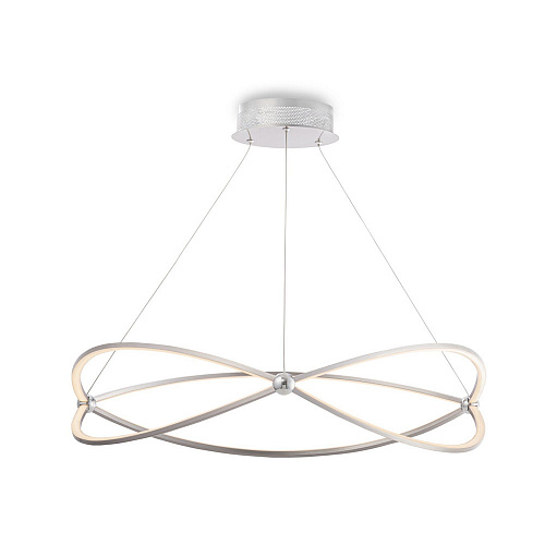 Подвесной светодиодный светильник Maytoni Weave MOD062PL-L56CH3K, 56W LED, 3000K, диаметр 80 см, никель