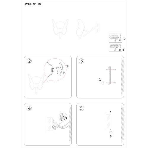 Бра Arte Lamp Darcy A2187AP-1GO