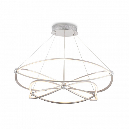 Подвесной светодиодный светильник Maytoni Weave MOD062PL-L103CH3K, 103W LED, 3000K, диаметр 80 см, никель