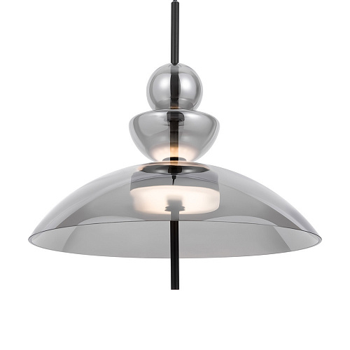 Подвесной светодиодный светильник 12W 3000К MOD185PL-L6B3K3 чёрный/прозрачный Bangkok Maytoni