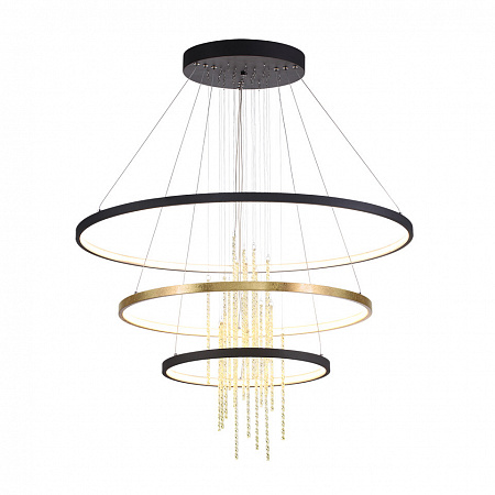 Светильник 81 см, 113W, 4000K Odeon Light Monica 3901/99L, черный-золото