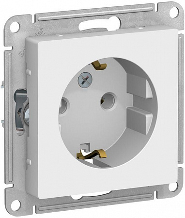 Розетка с заземлением белый AtlasDesign ATN000143