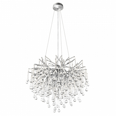Подвесная люстра 10*G9 10376/600 серебро Drops LOFT IT