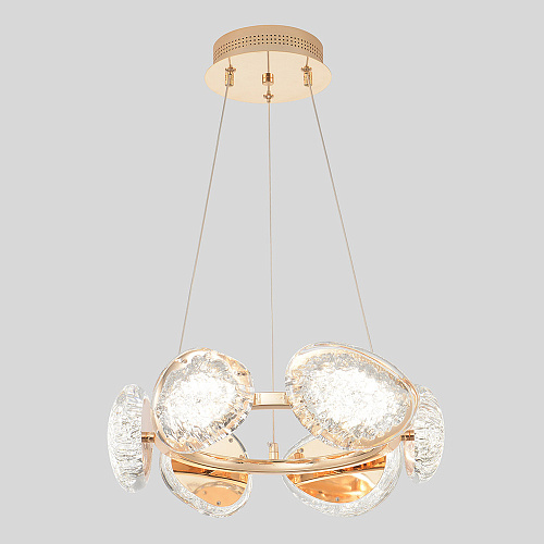 Люстра подвесная светодиодная 48W 3000K-6000K FELICIDAD SP48W LED золото Crystal Lux