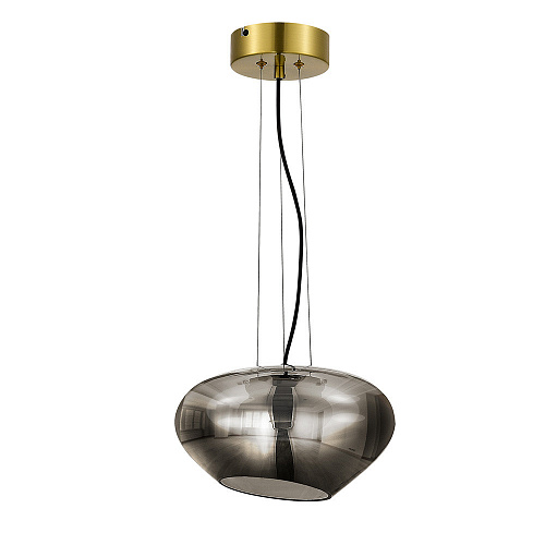 Светильник подвесной LED 10W 3000K SL6019.303.01 латунь/дымчатый Foray ST-Luce