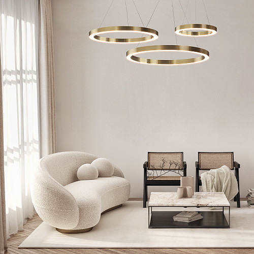 Светильник 60 см, 45W, 4000K Maytoni Saturno MOD415PL-L45BS4K, латунь