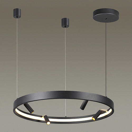 Светильник светодиодный диаметр 60 см, 58W LED, 3000-4000-6000K, Odeon Light HIGHTECH 4317/58L, черный