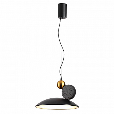 Подвесной светодиодный светильник 6626/20L чёрный/золото Travertino Odeon Light