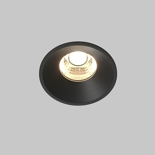 Встраиваемый светильник 7W 3000K 60° Maytoni Round DL058-7W3K-B