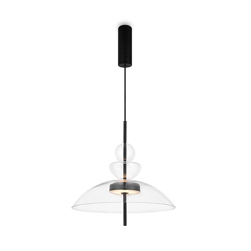 Подвесной светодиодный светильник 12W 3000К MOD185PL-L6B3K3 чёрный/прозрачный Bangkok Maytoni