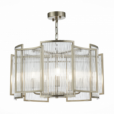 Люстра подвесная 5*E14 SL1234.103.05 никель/прозрачный Cosenza ST-Luce