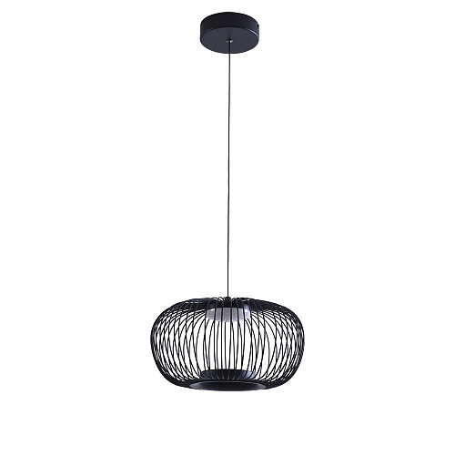 Подвесной светильник 30 см, 12W, 3000K, Arte Lamp FLARE A3527SP-12BK, черный