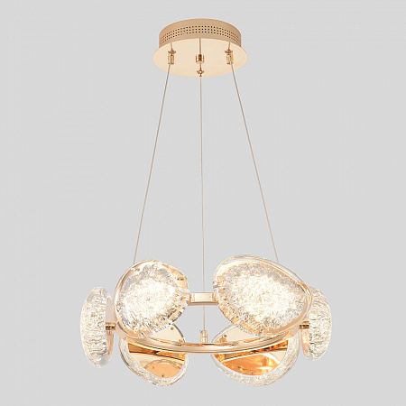 Люстра подвесная светодиодная 48W 3000K-6000K FELICIDAD SP48W LED золото Crystal Lux
