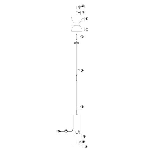 Напольный светильник (торшер) 11Вт 3000К MOD178FL-L11W3K белый Kyoto Modern Maytoni
