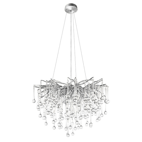 Подвесная люстра 10*G9 10376/600 серебро Drops LOFT IT
