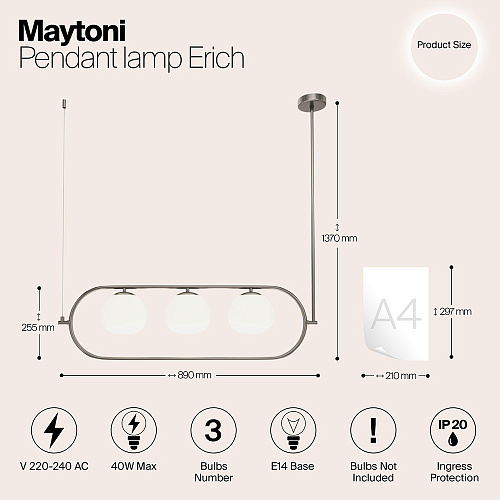 Люстра Maytoni Erich MOD221PL-03N