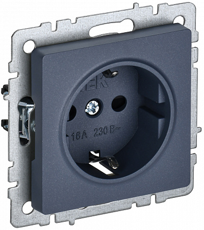 Розетка 2P+E РС11-1-0-БрМ маренго BRITE BR-R11-16-K35 IEK 