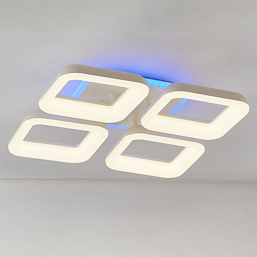Люстра потолочная светодиодная с пультом CL225A240E RGB белый Паркер Смарт Citilux